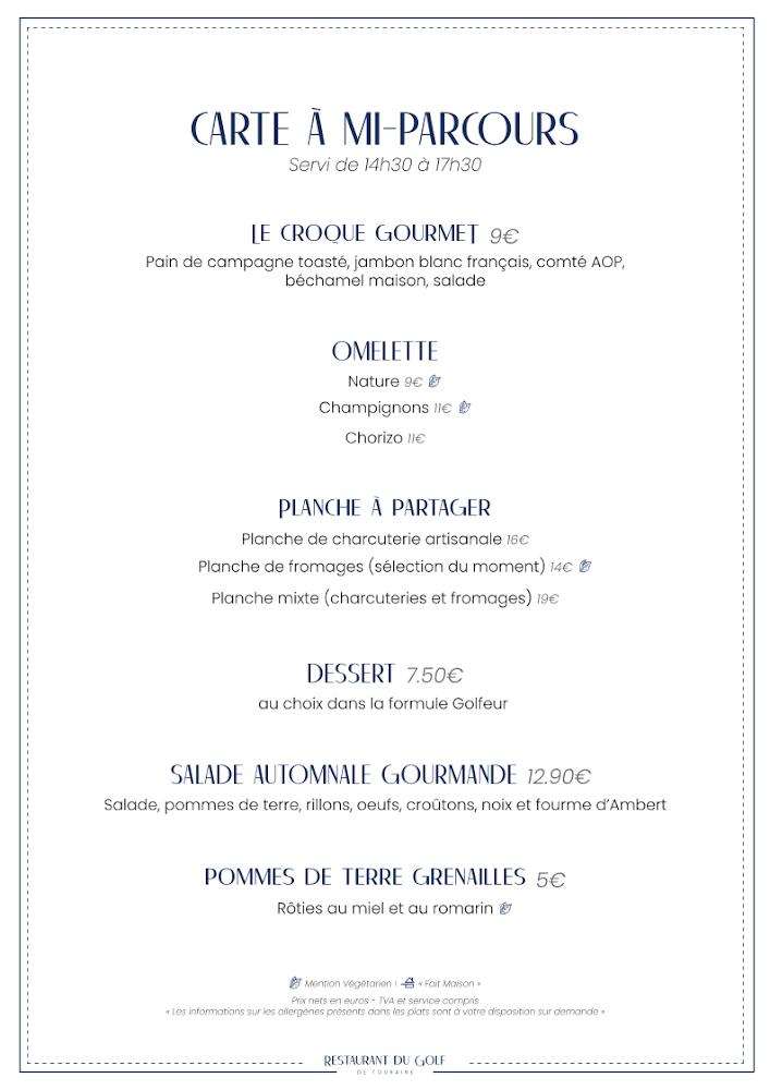 Restaurant du Golf de Touraine - Menu Image 4